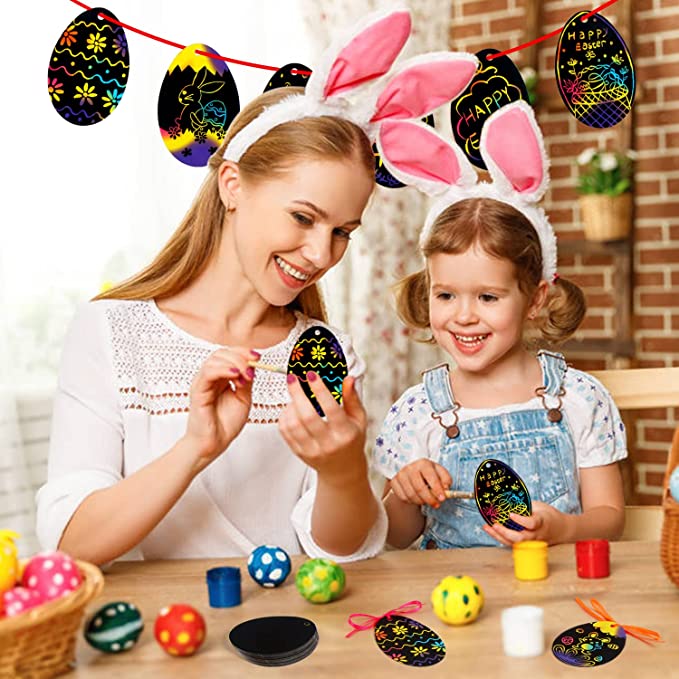 Amazon Colourful Scratch egg decorations Easter