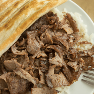 Fakeaway doner kebab in slow cooker